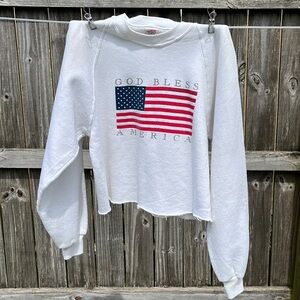Vintage ‘God Bless America’ cutoff sweatshirt